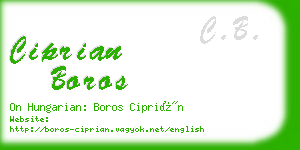 ciprian boros business card